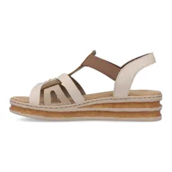 Rieker Sandals<Wedge Sandals - 62918-62 - Cream
