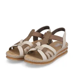Rieker Sandals<Wedge Sandals - 62918-62 - Cream