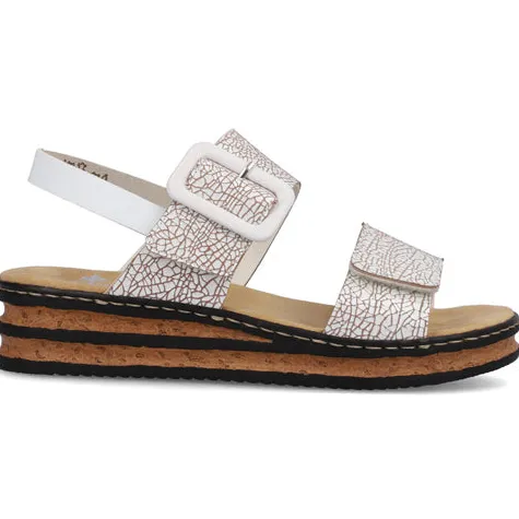 Rieker Sandals<Wedge Sandals - 62950-80 - White