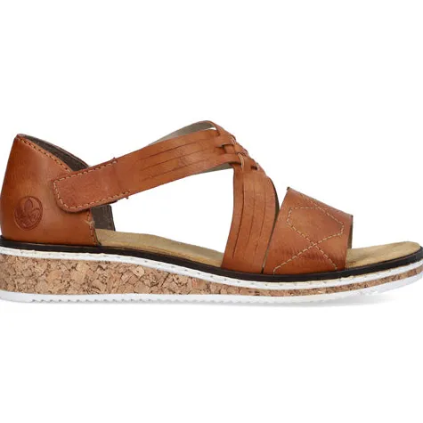 Rieker Sandals<Wedge Sandals - V3643-24 - Brown