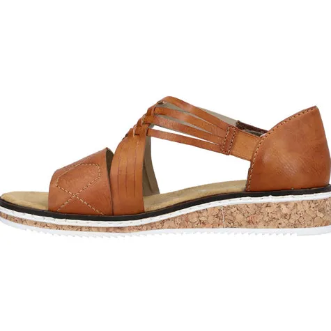 Rieker Sandals<Wedge Sandals - V3643-24 - Brown
