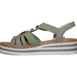 Rieker Sandals<Wedge Sandals - V0245-52 - Green