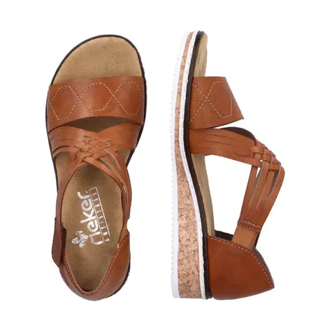 Rieker Sandals<Wedge Sandals - V3964-01 - Black