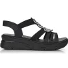 Rieker Sandals<Wedge Sandals - V20L4-00 - Black