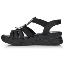Rieker Sandals<Wedge Sandals - V20L4-00 - Black
