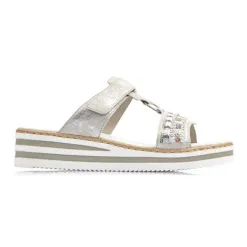 Rieker Sandals<Wedge Sandals - V02M6-40 - Silver