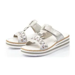 Rieker Sandals<Wedge Sandals - V02M6-40 - Silver