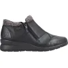 Rieker Boots<Wedge Shoes - L4881-01 - Black/Grey