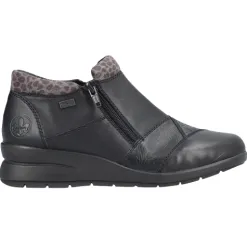 Rieker Boots<Wedge Shoes - L4881-01 - Black/Grey