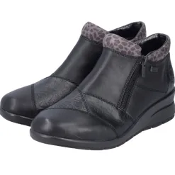 Rieker Boots<Wedge Shoes - L4881-01 - Black/Grey