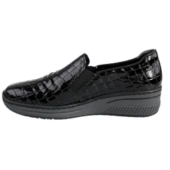 Rieker Shoes<Wide Fit Wedge Shoes - 48752-00 - Black