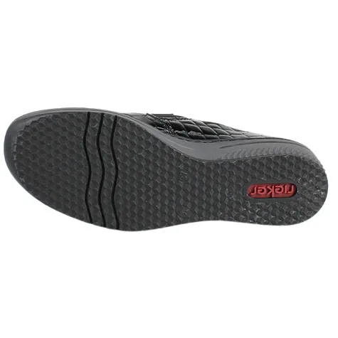 Rieker Shoes<Wide Fit Wedge Shoes - 48752-00 - Black