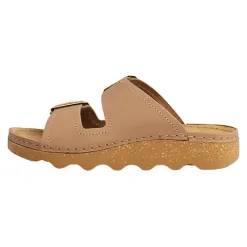 Rohde Sandals<Ladies Nubuck Mules - 6227 - Nut / Tan