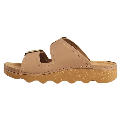 Rohde Sandals<Ladies Nubuck Mules - 6227 - Nut / Tan