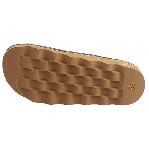 Rohde Sandals<Ladies Nubuck Mules - 6227 - Petrol / Blue