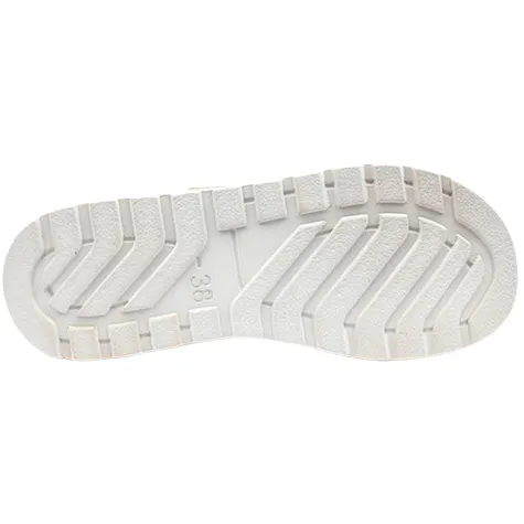 Rohde Sandals<Ladies Velcro Strap Sandals - 1306 - Off White/Silver