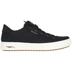 Skechers Trainers<Skecher Ladies Arch Fit Canvas Trainers - 177190 - Black