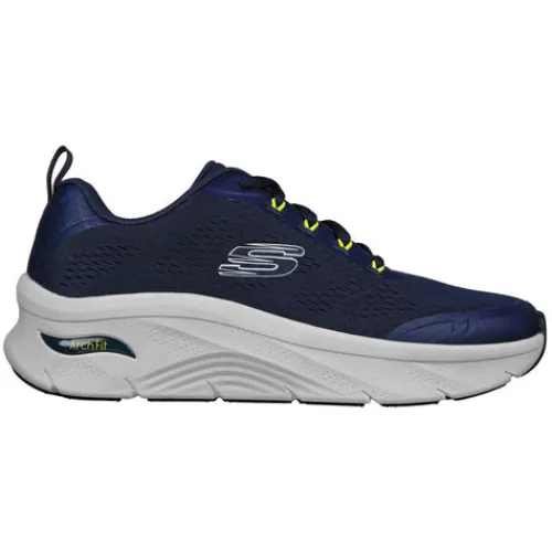 Skechers Mens Larger Sizes | Trainers<Arch Fit D' Lux Trainers - 232502 - Navy