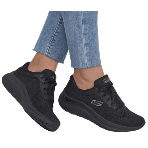 Skechers Trainers<Ladies Arch Fit Trainers - 150051 - Black / Black