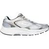 Skechers Trainers<Ladies Go Run Trainers - 128633 - Silver/White