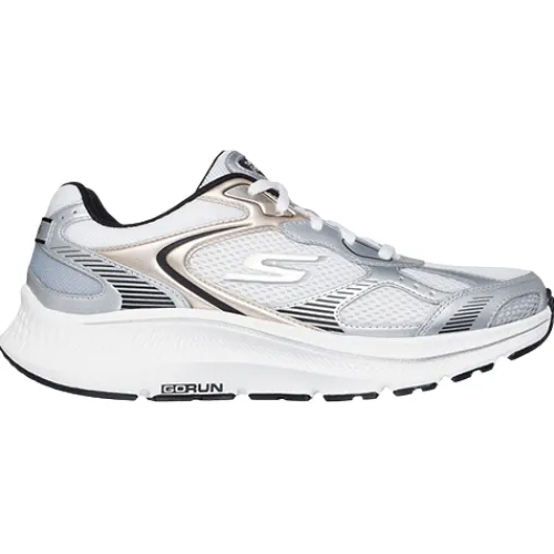 Skechers Trainers<Ladies Go Run Trainers - 128633 - Silver/White