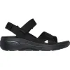 Skechers Sandals<Ladies Go Walk Arch Fit Sandals - 140808 - Black / Black