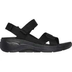 Skechers Sandals<Ladies Go Walk Arch Fit Sandals - 140808 - Black / Black