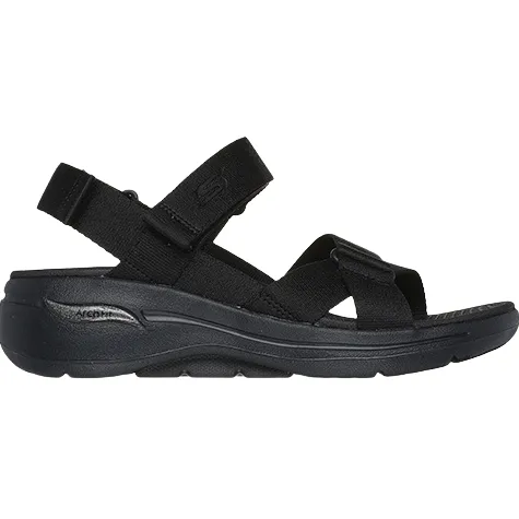 Skechers Sandals<Ladies Go Walk Arch Fit Sandals - 140808 - Black / Black