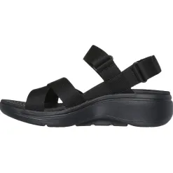 Skechers Sandals<Ladies Go Walk Arch Fit Sandals - 140808 - Black / Black