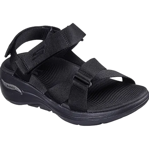 Skechers Sandals<Ladies Go Walk Arch Fit Sandals - 140808 - Black / Black