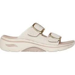 Skechers Sandals<Ladies Go Walk Mules - 140871 - Beige