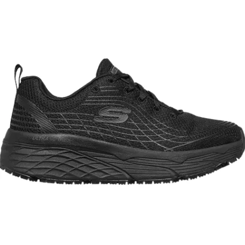 Skechers Trainers<Ladies Max Cushioning Work Trainers - 108016EC - Black