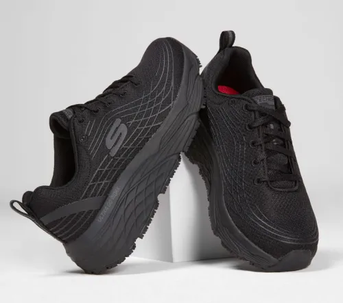 Skechers Trainers<Ladies Max Cushioning Work Trainers - 108016EC - Black