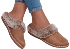 Skechers Slippers<Ladies Slippers - 167625 - Tan