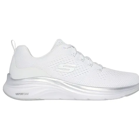 Skechers Trainers<Ladies Trainers - 150025 - White / Silver