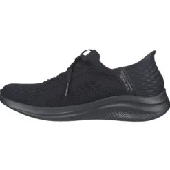 Skechers Trainers<Ladies Ultra Flex Slip In Trainers - 149710 - Black / Black