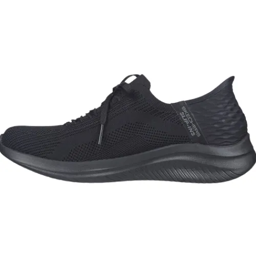 Skechers Trainers<Ladies Ultra Flex Slip In Trainers - 149710 - Black / Black