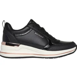 Skechers Trainers<Ladies Wedge Trainers - 177345 - Black