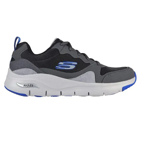Skechers Trainers | Mens Larger Sizes<Men's Arch Fit Trainers - 232204 - Black/Grey