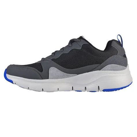 Skechers Trainers | Mens Larger Sizes<Men's Arch Fit Trainers - 232204 - Black/Grey