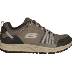 Skechers Trainers<Mens Escape Trainer-51591-Charcoal/Tan