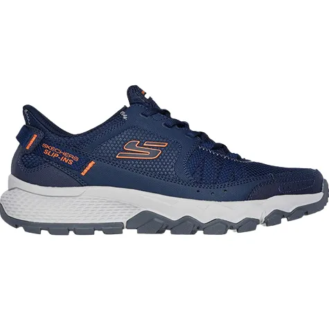 Skechers Mens Larger Sizes | Trainers<Men's Slip-In Trainers - 237634 - Navy/Orange