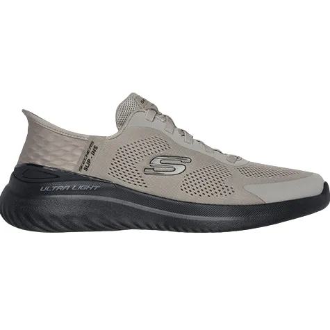 Skechers Mens Larger Sizes | Trainers<Men's Slip-In Trainers- 232459 - Taupe/Black