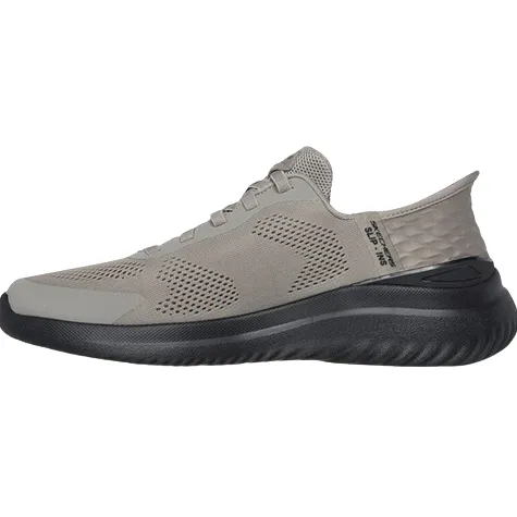Skechers Mens Larger Sizes | Trainers<Men's Slip-In Trainers- 232459 - Taupe/Black