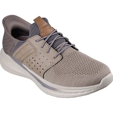 Skechers Mens Larger Sizes | Trainers<Men's Slip-In Trainers - 237634 - Navy/Orange