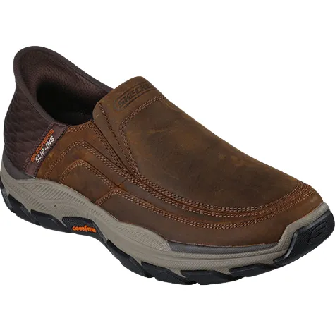 Skechers Mens Larger Sizes | Trainers<Men's Slip-In Trainers- 232459 - Taupe/Black
