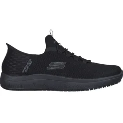 Skechers Trainers<Men's Slip-Ins Work Trainers - 200205EC - Black/Black