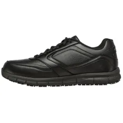 Skechers Mens Larger Sizes | Trainers<Slip Resistant Trainers - 77156EC - Black