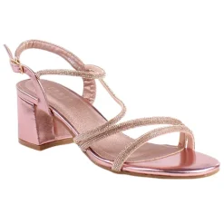 Sorento Heels<Block Heeled Sandals - Gweedore - Rose Gold