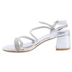Sorento Heels<Block Heeled Sandals- Gweedore - Silver